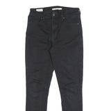 LEVI'S 721 BIG E Womens Jeans Black Slim Skinny Denim W26 L30 Stretch Cotton