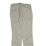 LAUREN RALPH LAUREN Womens Beige Slim Straight Trousers W30 L32 Cotton Blend Zip