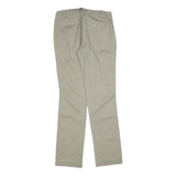 LAUREN RALPH LAUREN Womens Beige Slim Straight Trousers W30 L32 Cotton Blend Zip