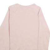 REEBOK Womens Pink Crew Neck S Cotton Sweatshirt Logo Print