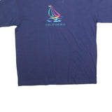 TODAYS NEWS Mens Blue California Graphic T-Shirt XL Short Sleeve Crew Neck