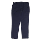 TOMMY HILFIGER Mens Regular Navy Cotton Blend Slim Fit Trousers W32 L27