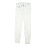 DIESEL Womens Slim Skinny Jeans White Denim Cotton Blend W28 L29 Stylish