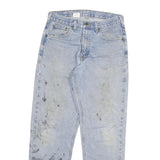 CARHARTT Mens Jeans Light Blue Regular Straight Denim Stone Wash W32 L32 Casual