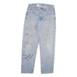 CARHARTT Mens Jeans Light Blue Regular Straight Denim Stone Wash W32 L32 Casual