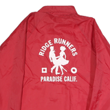 AUBURN Mens Red Ridge Runners Button Jacket S Polyester Printed Paradise Calif