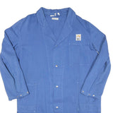 Mens Blue Workwear Button Jacket L Polyester Blend Plain Functional Coat