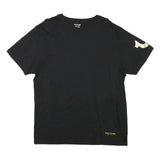 TRUE RELIGION Mens Black T-Shirt XL Short Sleeve Crew Neck Gold Logo