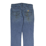 CARHARTT Mens Relaxed Blue Jeans Denim W36 L34 Zip Pockets Casual Workwear