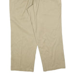 DOCKERS Mens Regular Beige Cotton Blend Trousers W36 L30 Classic Zip Pockets