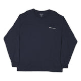 CHAMPION Mens Navy Blue Long Sleeve Crew Neck T-Shirt XL Cotton Blend