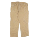 DICKIES Mens Relaxed Beige Cotton Blend Straight Leg Trousers W40 L32 Workwear