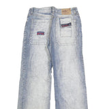 SIKE DA Mens Relaxed Blue Denim Light Jeans W28 L30 Sporty Zip Closure