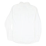 EMPORIO ARMANI Mens White Cotton Blend Shirt XL Smart Classic Button Up Formal