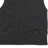 PARKLANDS Mens Black Cotton Blend Utility Jacket XL Mesh Panels Multi Pocket Zip