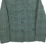 PENDLETON Womens Green & Blue Wool Check Button Jacket M Wool Blend
