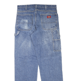 DICKIES Mens Jeans Blue Regular Straight Denim Medium W34 L34 Workwear Casual