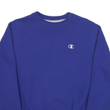 CHAMPION Mens Blue Crew Neck S Classic Cotton Blend Pullover Sweatshirt