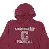 NIKE Mens Maroon Cedarcrest Football Pullover Hoodie L Cotton Blend