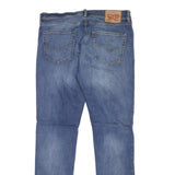 LEVI'S Mens Blue Slim Jeans Denim Medium W36 L34 Stylish Zip Closure