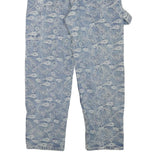 Womens Blue Denim Paisley Pattern Relaxed Straight Cotton Blend Light W30 L27
