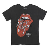 THE ROLLING STONES Womens Black Tour Of America 78 Graphic T-Shirt S Short