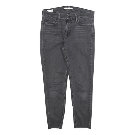 LEVI'S 710 Womens Jeans Black Slim Skinny Denim Raw W30 L25 Stretch Cotton Blend