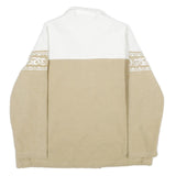 DRESSBARN Womens White & Beige Patterned Track Jacket XL Polyester Zip