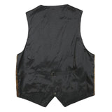 Mens Brown Polyester Blend Waistcoat M Patterned Button Closure Casual Vest