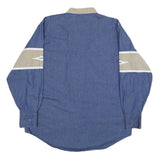 CUMBERLAND OUTFITTERS Mens Blue & Beige Cotton Shirt XL Western Casual Button