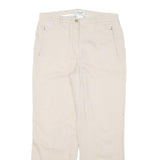 JESSICA SPORT Womens Cotton Blend Cream Regular Fit Straight Leg Trousers W30