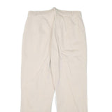 JESSICA SPORT Womens Cotton Blend Cream Regular Fit Straight Leg Trousers W30