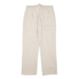JESSICA SPORT Womens Cotton Blend Cream Regular Fit Straight Leg Trousers W30
