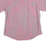 RALPH LAUREN Mens Red & White Check Shirt L Cotton Short Sleeve Button