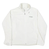 COLUMBIA Mens White Titanium Jacket L Polyester Blend Plain Outdoor Zip