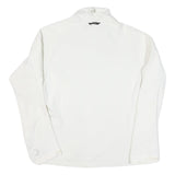 COLUMBIA Mens White Titanium Jacket L Polyester Blend Plain Outdoor Zip