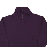 PRO SPIRIT Mens Purple Quarter Zip Sweatshirt M Cotton Blend Casual Pullover