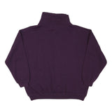 PRO SPIRIT Mens Purple Quarter Zip Sweatshirt M Cotton Blend Casual Pullover
