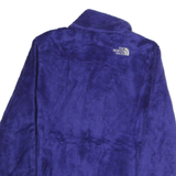 THE NORTH FACE Womens Blue Fleece Jacket M Polyester Zip Outdoor Casual