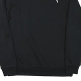 PUMA Mens Black Crew Neck Sweatshirt S Cotton Blend Pullover Logo Casual