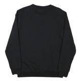 PUMA Mens Black Crew Neck Sweatshirt S Cotton Blend Pullover Logo Casual