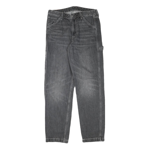 LEVI'S Mens Relaxed Grey Denim Jeans W32 L32 Workwear Style Zip Closure