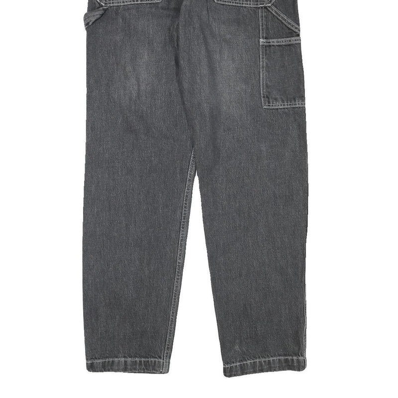 LEVI'S Mens Relaxed Grey Denim Jeans W32 L32 Workwear Style Zip Closure