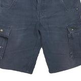 CARHARTT Mens Blue Casual Cargo Shorts M W38 Workwear Durable Cotton Blend