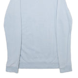 ADIDAS Womens Blue Crew Neck S Cotton Logo Print Sweatshirt Pullover