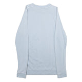 ADIDAS Womens Blue Crew Neck S Cotton Logo Print Sweatshirt Pullover