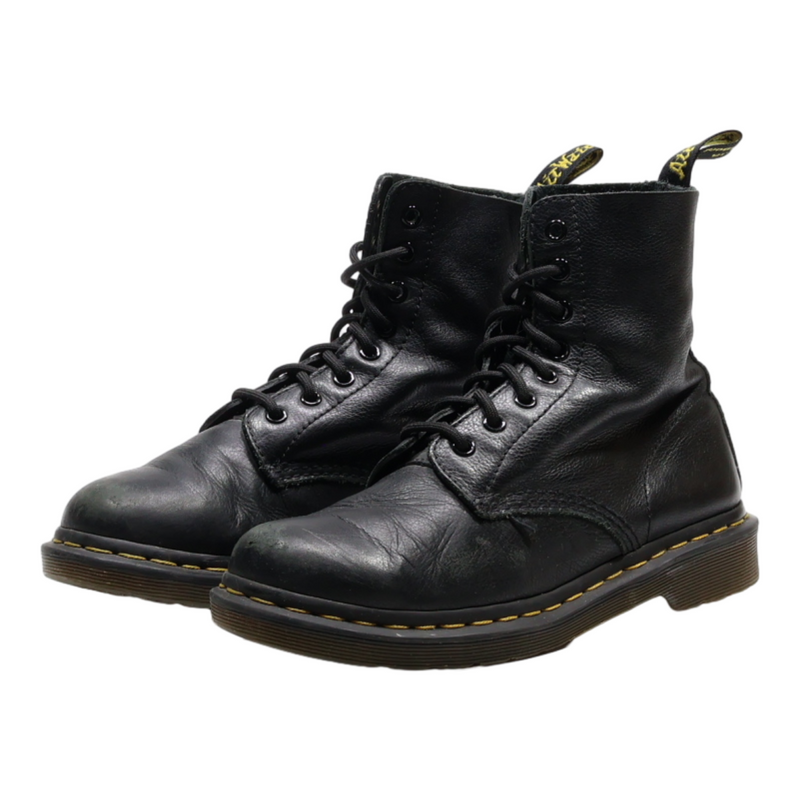 DR MARTENS 1460 Pascal Lace-Up Boots Black Leather Womens UK 5