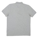 BURBERRY Mens Grey Polo Shirt XL Cotton Blend Short Sleeve Plain