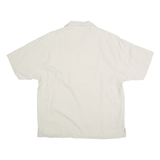 EAGLE DRY GOODS Mens White Silk Casual Shirt M FormFactor Sequoia Team Logo