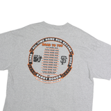 MAJESTIC Mens Grey Barry Bonds Graphic T-Shirt 2XL Short Sleeve Crew Neck Sports